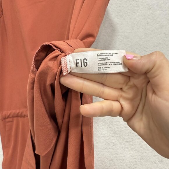 FIG Clothing Dress Womens Small Sleeveless Drawstring Waist Pockets Travel - Picture 6 of 10